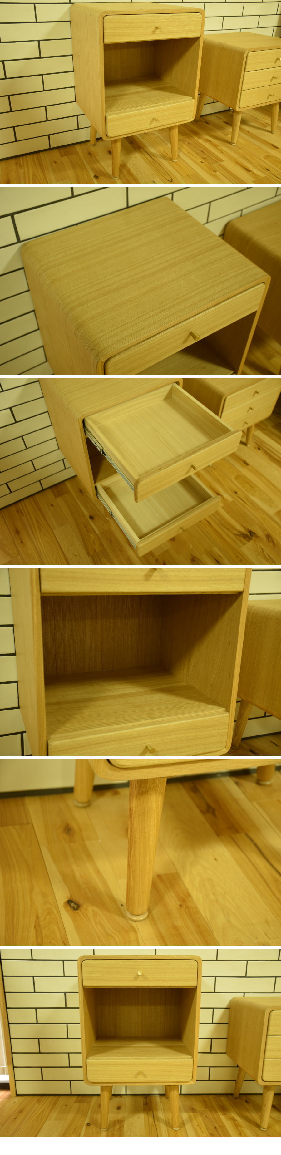 新作日本製北欧スタイル 天然木 タモ材 オープンチェスト サイドテーブル家具 赤字覚悟 3K0915B6 サイドテーブル